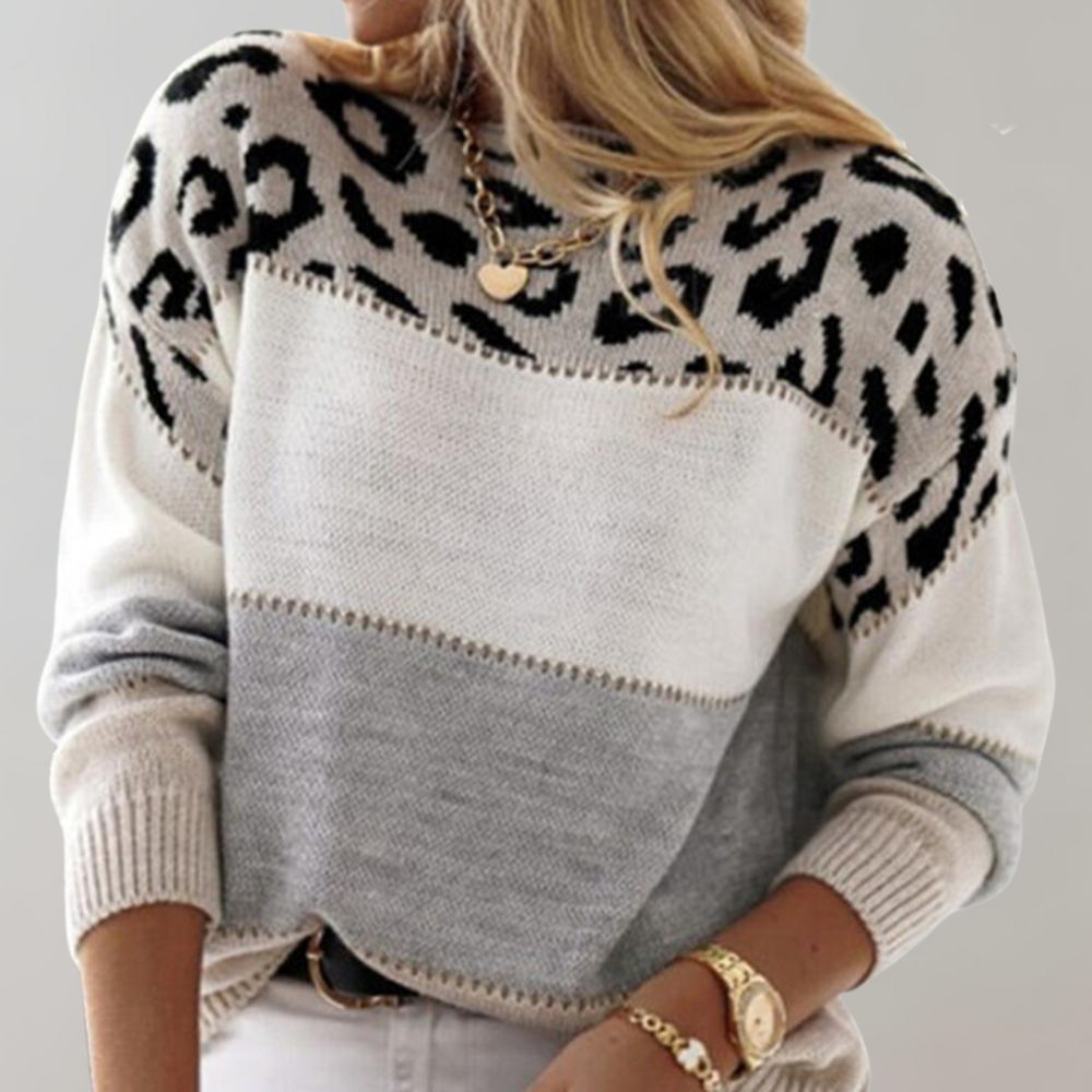 Cheyenne | Pull décontracté avec design léopard