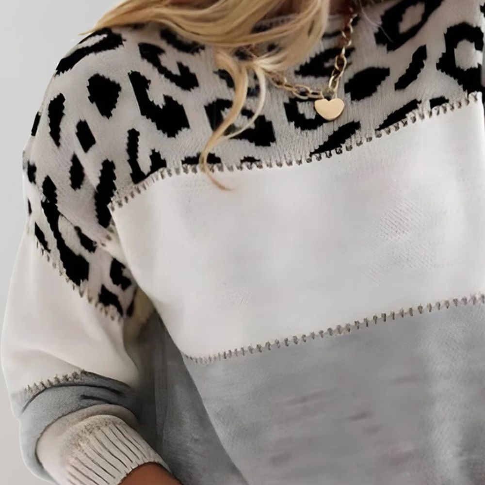Cheyenne | Pull décontracté avec design léopard