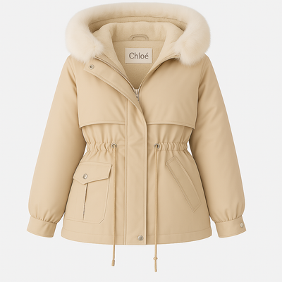 Maika™ - Elegant winter coat with fur