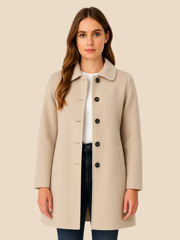 Manteau Classique à Boutons | Élégance Intemporelle | Coupe Droite