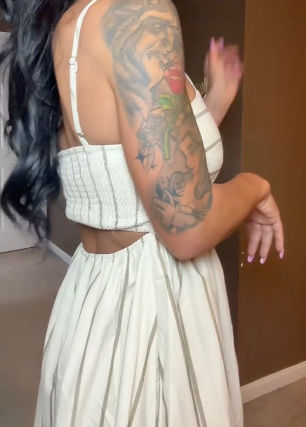 Julietta™ | Robe Longue Rayée à Bretelles Fines