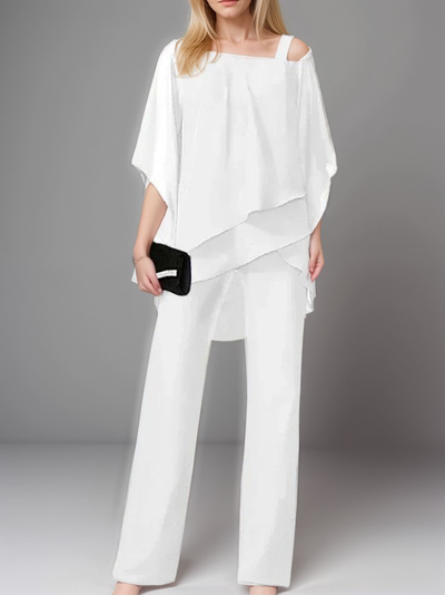 Ensemble Élégant | Haut Fluide et Pantalon Large | Chic et Confortable