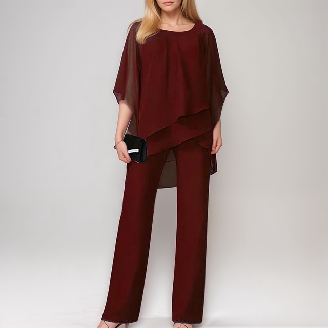 Ensemble Élégant | Haut Fluide et Pantalon Large | Chic et Confortable
