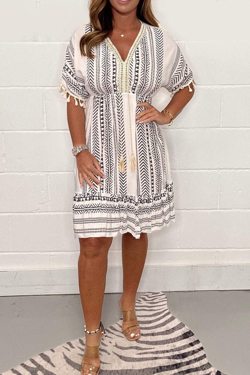 Olivia™ | Robe Bohème Chic à Col V