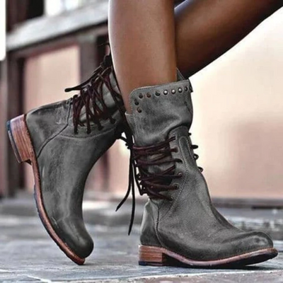 Isolde | Bottes en cuir à lacets