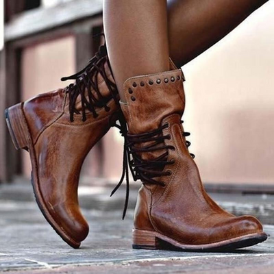 Isolde | Bottes en cuir à lacets