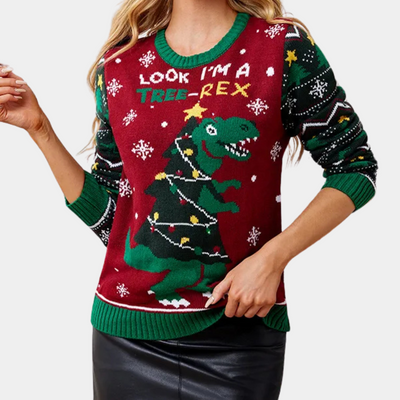 MINA - Pull de Noël Arbre Elégant pour Femmes