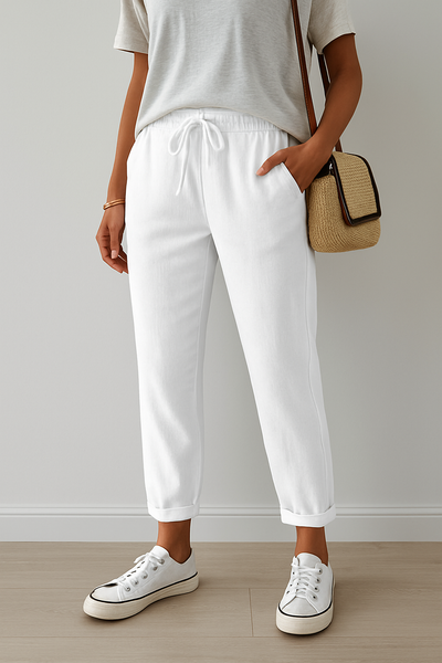 Le pantalon Weekender | Mélange de lin respirant