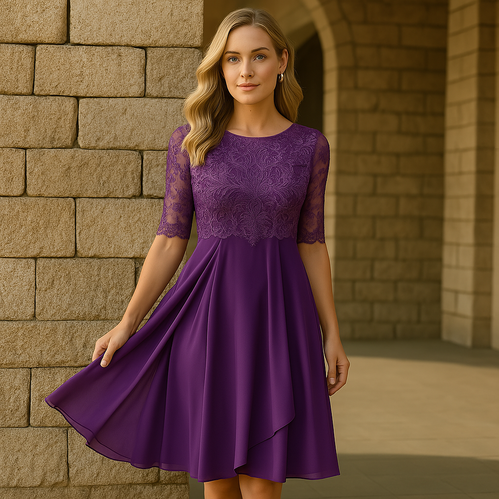 Chantal | Robe D'Invitée De Mariage Pour Femme | Mini