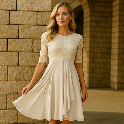 Chantal | Robe D'Invitée De Mariage Pour Femme | Mini
