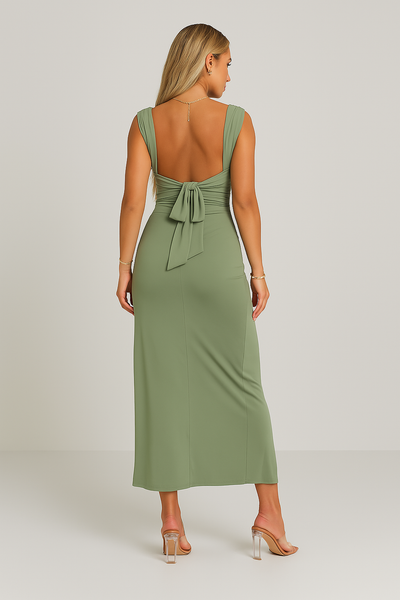 Isabelle | Robe Midi Élégante avec Fente