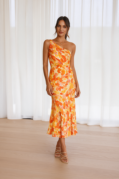 Diane | Robe fleurie en satin