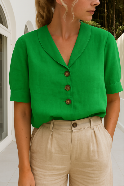 Celyra | T-shirt en Coton et Lin Tendance pour Femmes