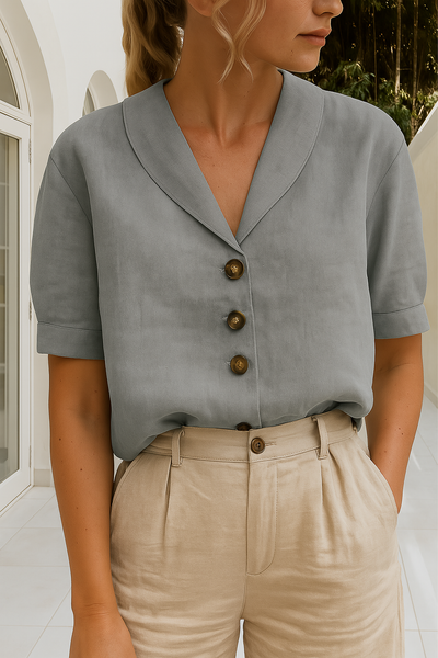 Celyra | T-shirt en Coton et Lin Tendance pour Femmes