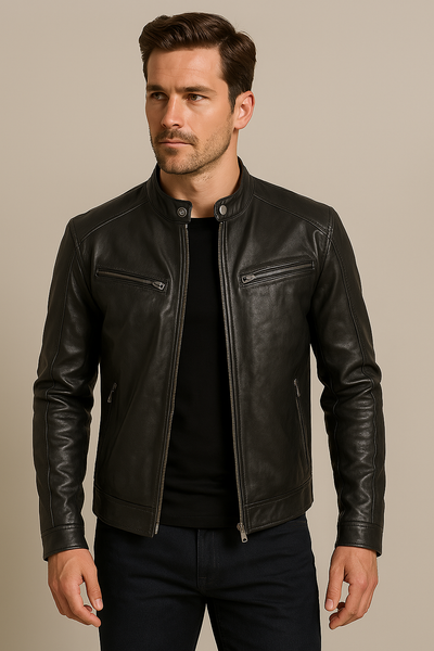 James | Veste en cuir élégante