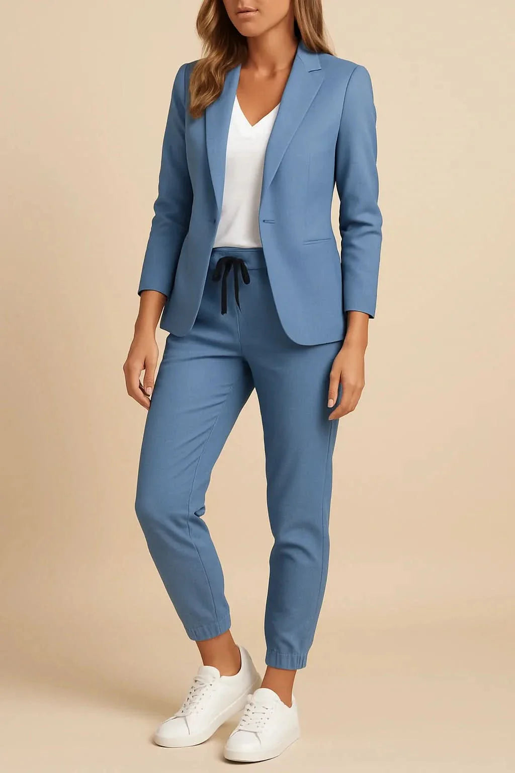 Morgane™ | Marine Ensemble Tailleur Décontracté