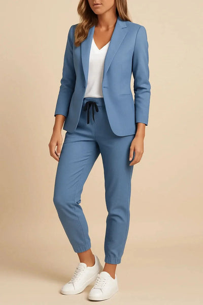 Morgane™ | Marine Ensemble Tailleur Décontracté