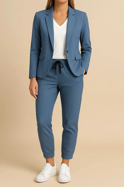 Morgane™ | Marine Ensemble Tailleur Décontracté