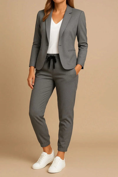 Morgane™ | Marine Ensemble Tailleur Décontracté