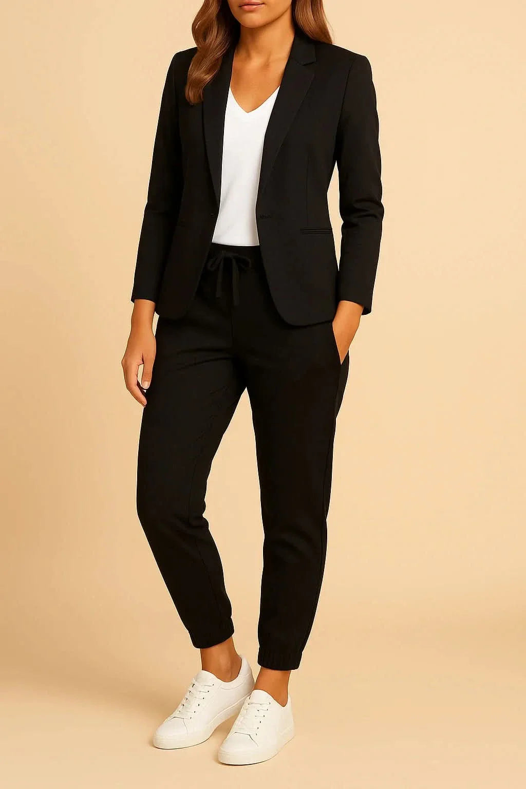 Morgane™ | Marine Ensemble Tailleur Décontracté