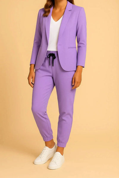 Morgane™ | Marine Ensemble Tailleur Décontracté