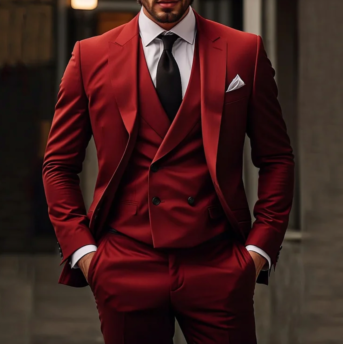 Costume homme 3 pièces - Slim Fit - veste gilet pantalon - mode business élégante