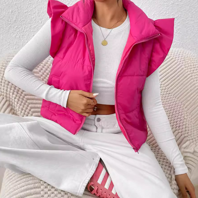 ADA - Gilet Tendance Matelassé Court pour Femmes