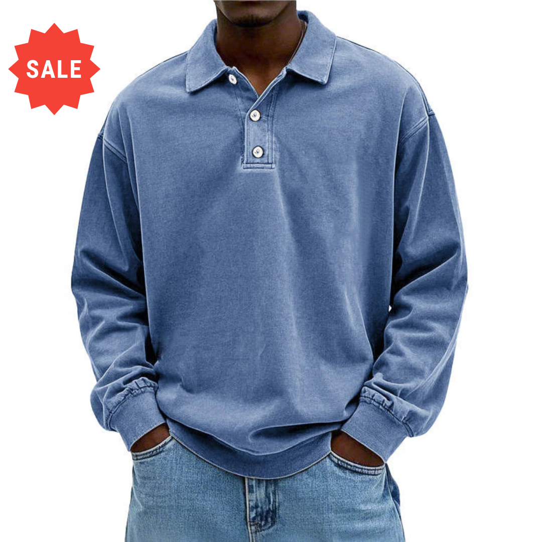 Lennart™ | Polo décontracté à manches longues pour hommes