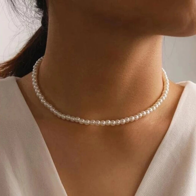 Collier en perles d'argent