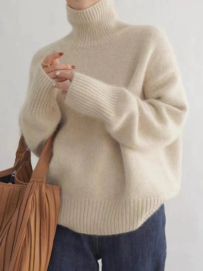 Agnes™ – Komfortabel, strikket og blød rullekrave sweater
