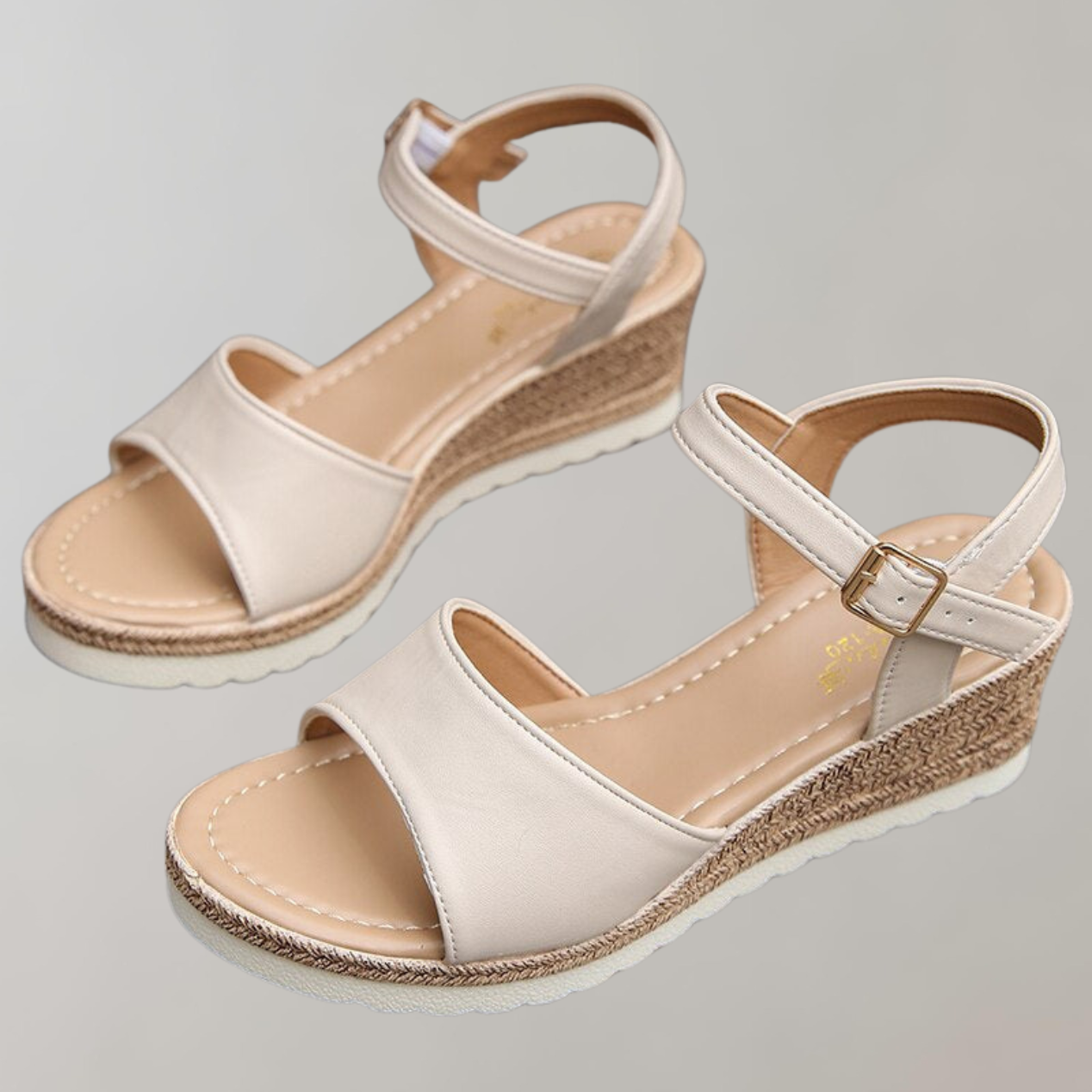 Sandales plateforme femme – Bout ouvert – Semelle compensée – Bride réglable confort