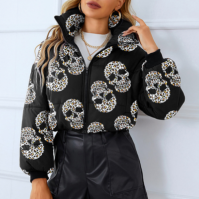 SINEM - Veste d'Hiver Courte Tendance pour Femmes