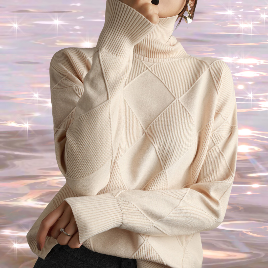 Sarah™ | Pull à col roulé en cachemire doux