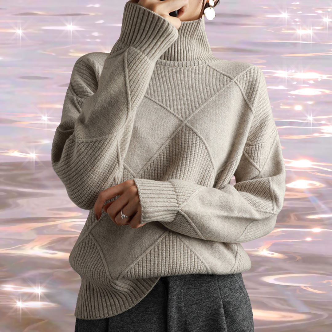 Sarah™ | Pull à col roulé en cachemire doux
