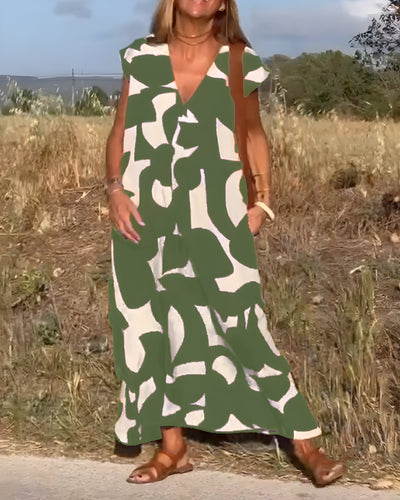 Océane™ | Robe imprimée à col en V
