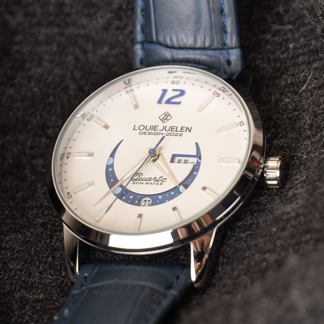 Montre Élégante à Phase Lunaire