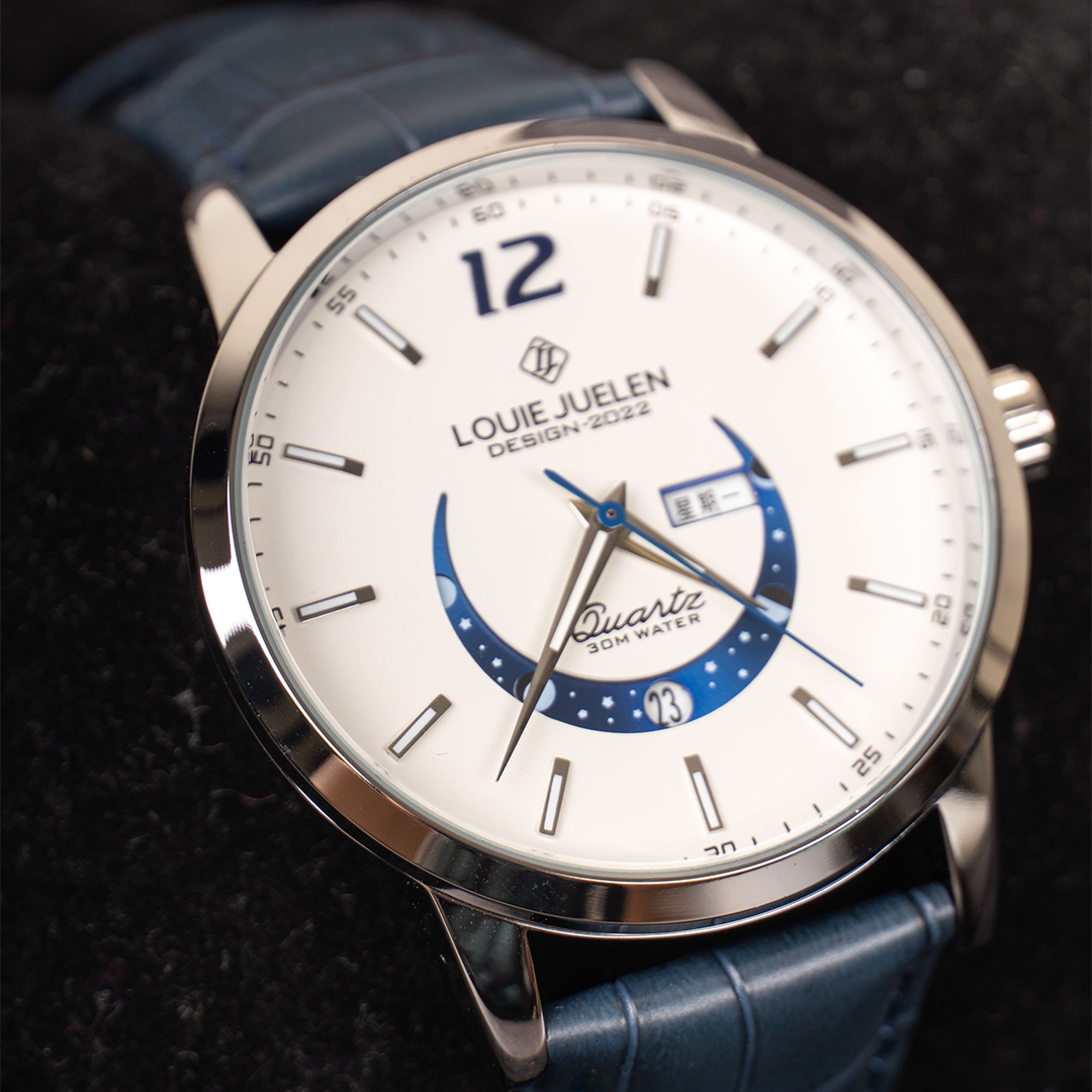 Montre Élégante à Phase Lunaire