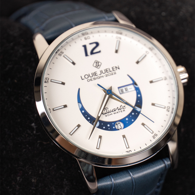 Montre Élégante à Phase Lunaire
