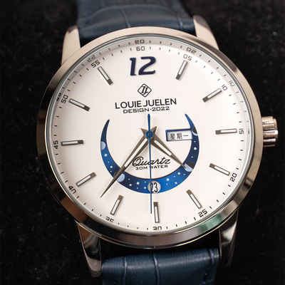 Montre Élégante à Phase Lunaire