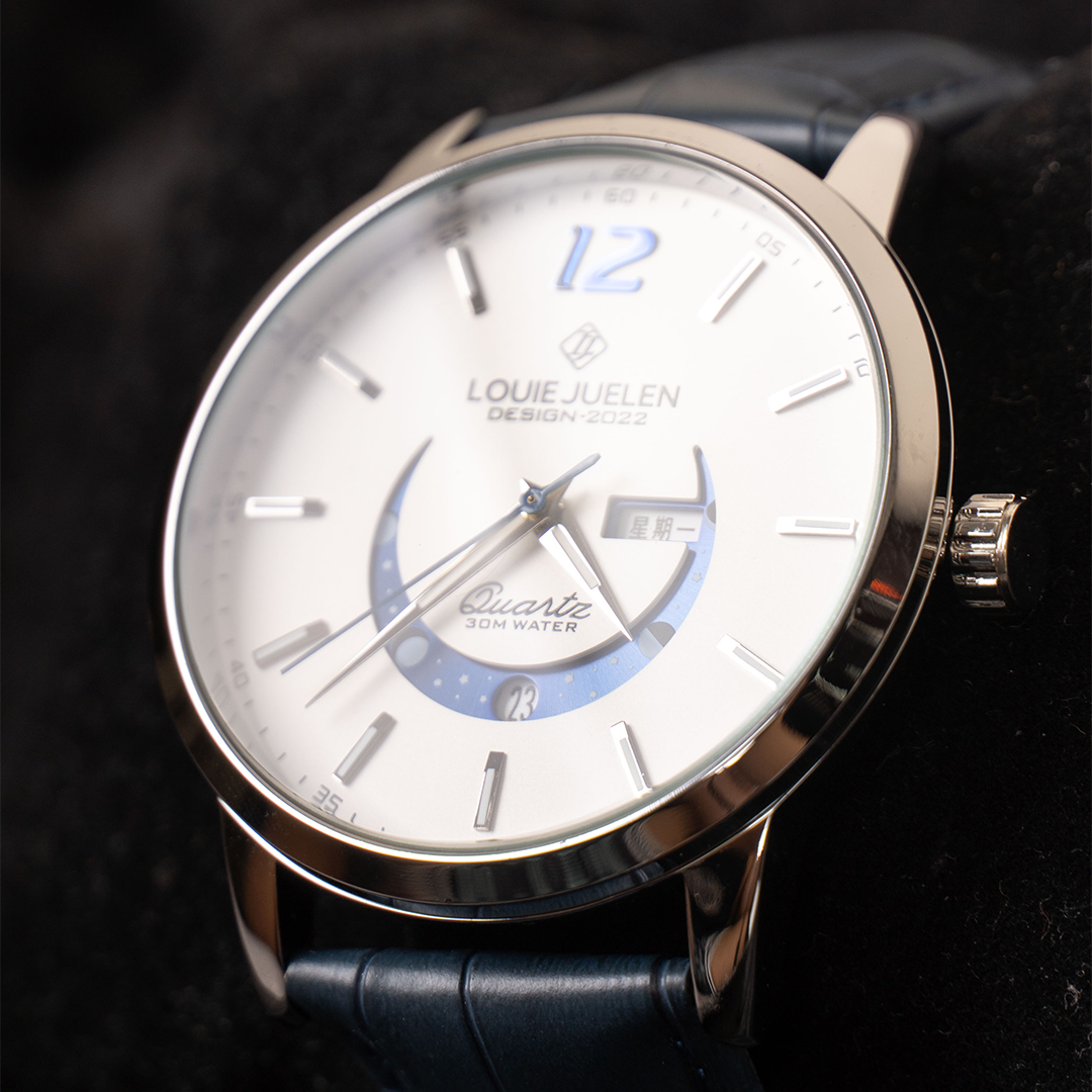 Montre Élégante à Phase Lunaire