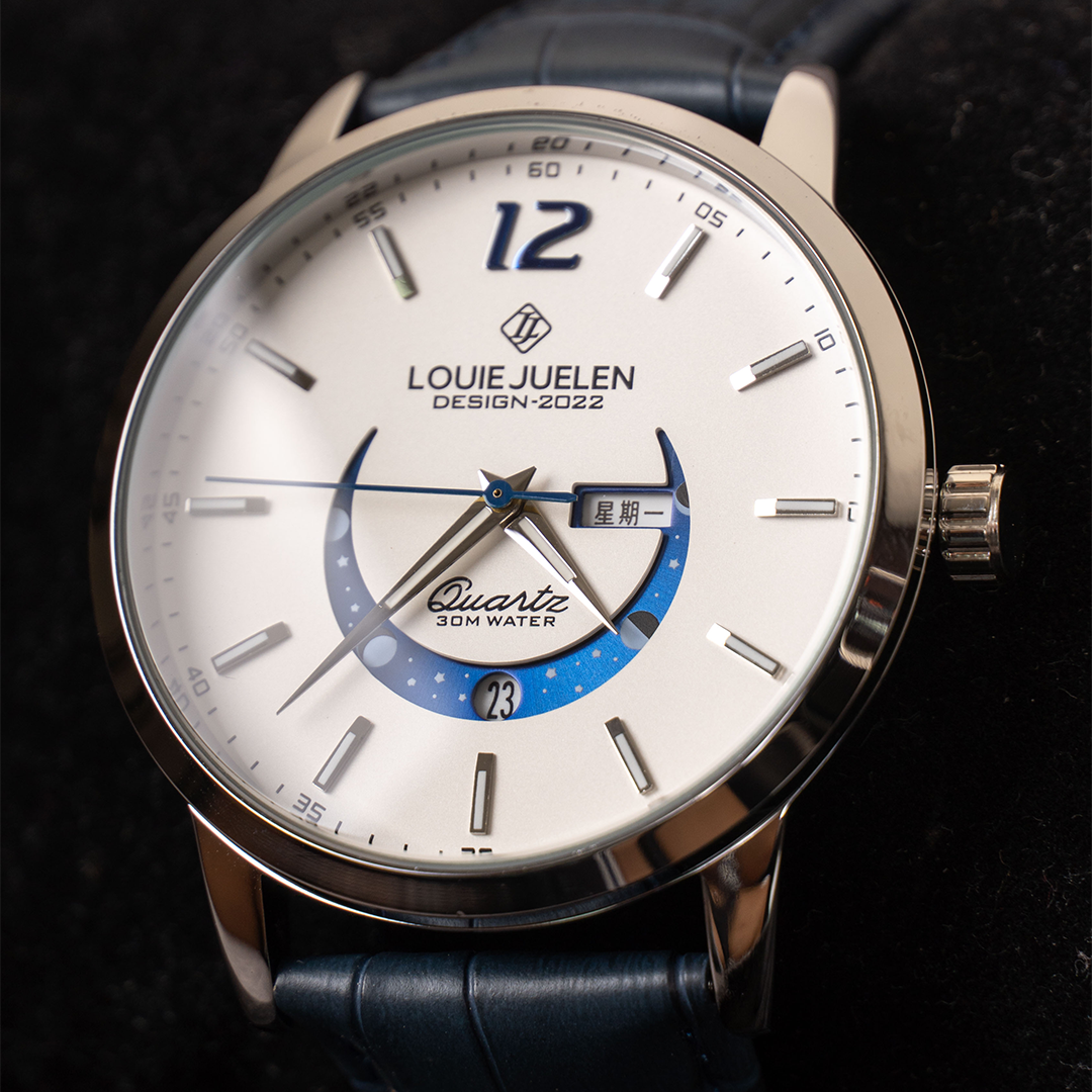 Montre Élégante à Phase Lunaire