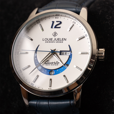 Montre Élégante à Phase Lunaire