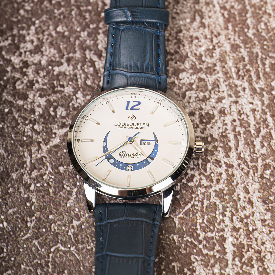 Montre Élégante à Phase Lunaire