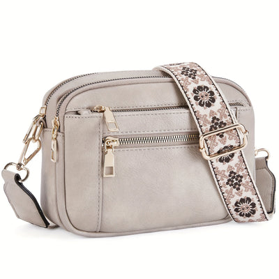 Sac à bandoulière en cuir végétalien de style bohème pour femme