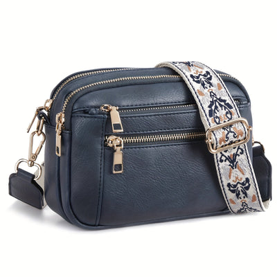Sac à bandoulière en cuir végétalien de style bohème pour femme