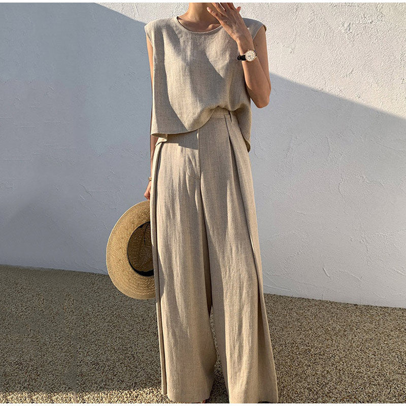 Kory | Ensemble blazer et pantalon en lin léger