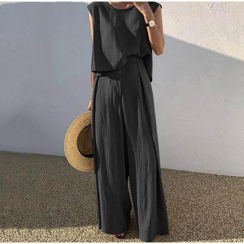 Kory | Ensemble blazer et pantalon en lin léger