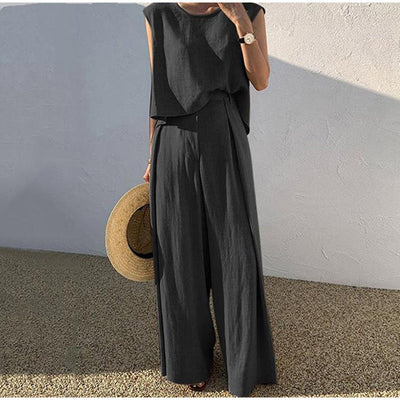 Kory | Ensemble blazer et pantalon en lin léger