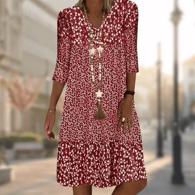 Solara | Robe d'été manches 3/4 pour femme | Mini