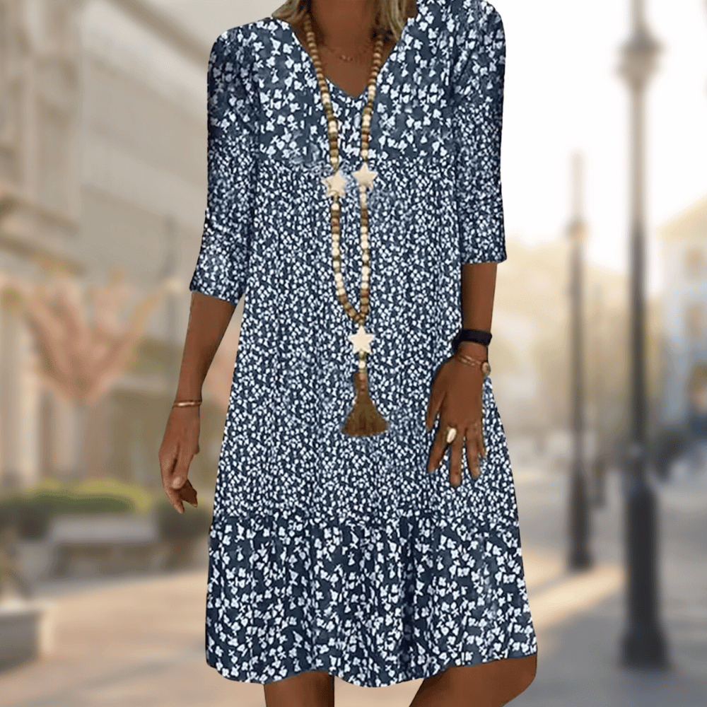 Solara | Robe d'été manches 3/4 pour femme | Mini